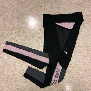 PINK Ultimate Fleece Lined Mesh Pocket Leggings